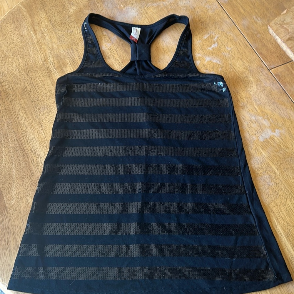 Black sequins top